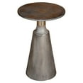 thumbnail image 4 of Table d'appoint rustique moderne en bois massif et métal – gris pâle, 4 of 5