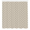 thumbnail image 3 of Ambesonne Geometric Shower Curtain, Abstract Neutral Triangle, 69"Wx70"L, Pale Sepia and White, 3 of 5