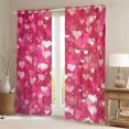 thumbnail image 2 of Feelyou Love Heart Teens Blackout Curtains Set of 2 (52x84 Each), Glitter Pink Cartoon Window Curtains, Romantic Valentine's Day Curtains and Drapes, Window Curtains Decor, 2 of 6