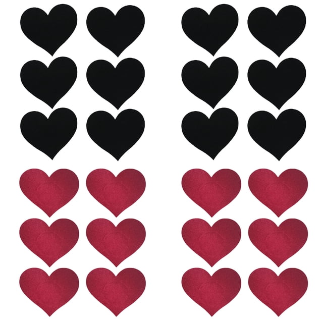 12 Pares De Cubiertas Para Pezones En Forma De Corazón Empanadas Desechables Pechos Autoadhesivos Para Mujer - 7.7 * 6.7 CM