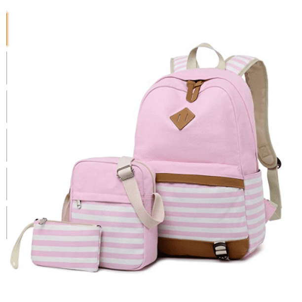 Backpack Girls School Girls School Bags Set Bookbags Shoulder bag Pouch 3 in 1 Color Pink