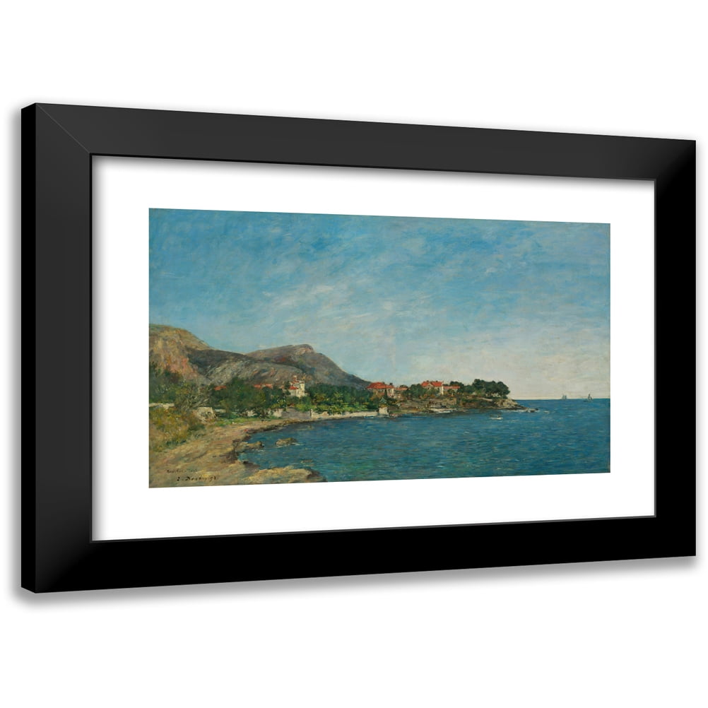 Eugène Boudin 24x16 Black Modern Framed Museum Art Print Titled