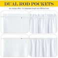 thumbnail image 4 of LKYUHGS-French Door Curtains for Glass Window, 100% Blackout Thermal Insulated French Door Blinds, Front Back Slub Linen Curtain for Kitchen Bathroom, W12 x L72 inches, White, 1 Panel, 4 of 4