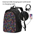 thumbnail image 2 of Balery Colorful Excavator Mochila con carga USB para hombre y mujer - Mochila impermeable y antirrobo para laptop con puerto USB para viajes, trabajo, 2 of 7