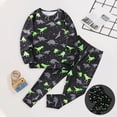 thumbnail image 5 of CAUYDY 5-6T 7-8Y 9-10Y Kid Pajamas Boy Clothes for Children Long Sleeved Tee Shirt and Pants 2Pcs Fall Winter Set Boys Sleepwear Sizes 5-6 Years,Green, 5 of 9