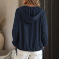 thumbnail image 4 of Cotton Linen Hooded Jackets for Women Fall Casual Long Sleeve Button Down Jacket Lightweight Loose Open Front Jackets, 2XL, 4 of 5