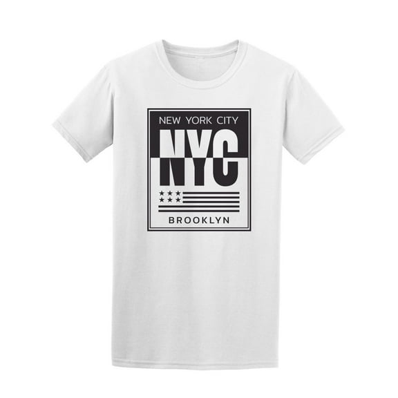 Black And White Brooklyn Tee. Men's -Image by Shutterstock