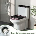 thumbnail image 4 of ZIATUBLE Cherry Blossom Toilet Lid Seat Cover Full Coverage Design Toilet Lid Cover Set 2 Piece Easy to Clean Toilet Seat and Tank Lid Covers Soft for Bathroom Set Home Decoration, 4 of 7