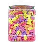 Pez 1.5 Pound Bulk Unwrapped Pez Candy - Assorted Bulk Pez Unrolled in 32 FL OZ Gift Ready Reusable Square Jar