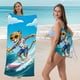 thumbnail image 1 of Accesorios de baño Europa y Estados Unidos Bolsa de toalla de playa Mochila de almacenamiento portátil Toalla estampada Toalla de baño Toallas de baño de poliéster, 1 of 6