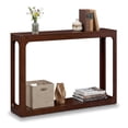 thumbnail image 1 of Gymax 47'' 2-Tier Mid Century Entryway Table w/Storage Shelf Solid Rubber Wood Frame, 1 of 10