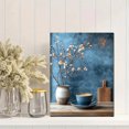 thumbnail image 2 of Qisvanset 12x16 Inch Framed Canvas Wall Art Blue Tea Cup Cottagecore Trendy Apartment Kitchen Square Wall Art, 2 of 8