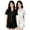 Black, variant on Fancifize 2 Pack Pajama Sets for Women Casual Two Piece Short Sleeve Lounge Set Button Down Loungewear