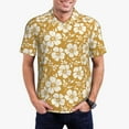 thumbnail image 2 of Balery Rose Flowers Printed Men’s Short Sleeve Polo Shirt, Midweight Men's Shirt,Golf Polo shirts -XX-Large, 2 of 8