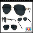 thumbnail image 2 of Mens Polarized Luxury Metal Tear Drop Shape Officer Double Bridge Sunglasses Gold - Green, 2 of 8