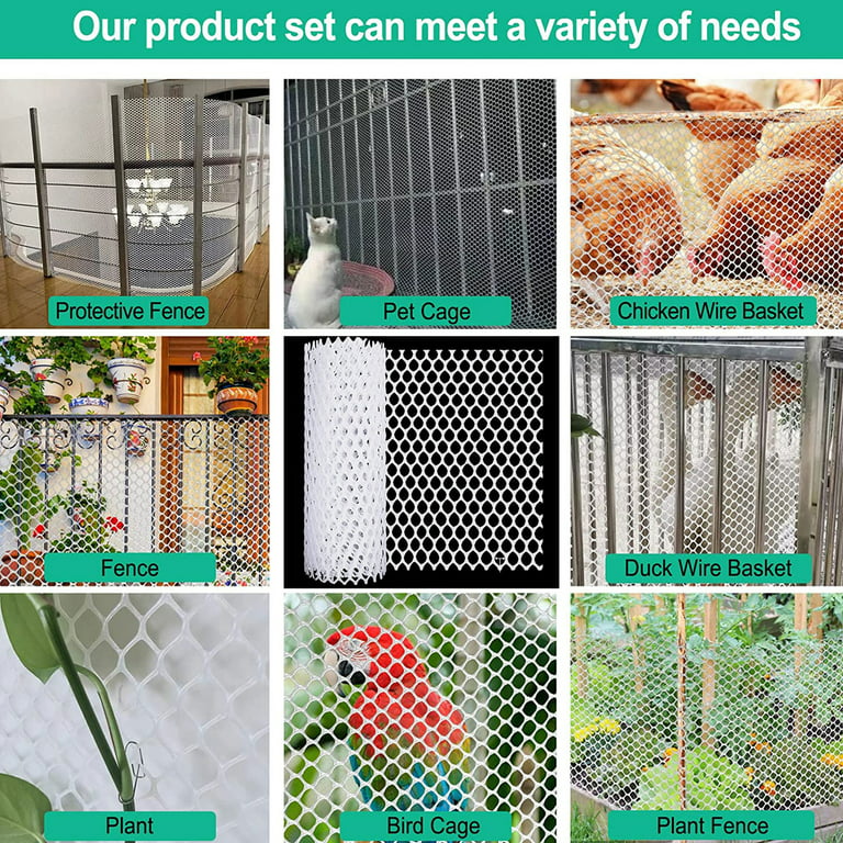 Hesroicy Fence Wire 500gsm Low Pressure High Density Hexagonal Hole DIY  Chicken Wire Fencing Mesh Home Supplies 
