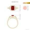 thumbnail image 5 of ANGARA Natural Aeon Vintage Style 1 ct Ruby Halo Engagement Ring with Milgrain in 14K Yellow Gold for Women (Size-7x5mm) | July Birthstone, Anniversary, Jewelry Gift for Women | Natural Ruby Ring, 5 of 10