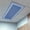 Dark Blue, variant on White Greek Key Fluorescent Light Covers, Geometric Greece Ancient Farmhouse Geo Magnetic Light Covers for Ceiling Lights, Fluorescent Ceiling Shade Filters for Classroom Bedroom Office 4x2Ft x 4PCS