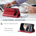 thumbnail image 3 of Mantto Flip Wallet Case for Google Pixel 7a, for Women Men, Magnetic Closure Folio Cover with Credit Card Holder Slots, Shockproof Durable PU Leather Kickstand Phone Case,Red, 3 of 8