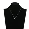thumbnail image 2 of Brilliance Fine Jewelry Women's Simulated Diamond Initial Necklace in Sterling Silver, 2 of 5