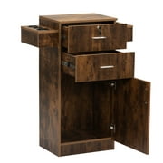 ammoon ,Drawers Dryer Rustic Barber Station Beauty Salon Station Spa Salon Cabinet Drawers Dryer Small Cabinet Station With Out Drawers Inches (l X Spa 23 X And Hair Dryer W X H) With 2 Drawers By