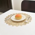 thumbnail image 2 of Diconna PVC Napperon Queue de Paon Or Chaud Noisetier Couleur Unie Décoration de Style Simple, 2 of 8
