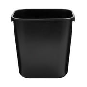 Angle View: Deskside LLDPE Trash Can Black 13-5/8 Quart / 3.25 gal.