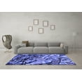 thumbnail image 3 of Ahgly Company Indoor Round Oriental Blue Industrial Area Rugs, 3' Round, 3 of 4