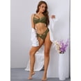 thumbnail image 4 of Unique Bargains Women's Floral Lace Lingerie 2 Piece Bra and Underwear Sets D 36 Green, 4 of 6