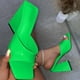 thumbnail image 1 of Zapatos de mujer de gran tamaño con tacón triangular y punta cuadrada Wmkox8yii hfjk302, 1 of 3