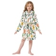 thumbnail image 6 of FORMRS Kids Bathrobe Unisex Hooded Robe Toddler Pajamas Sleepwear, Size 2-3T, Retro Colorful Flowers, 6 of 7