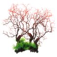 thumbnail image 1 of Decoración de arrecife de coral, mini decoración de coral sintético para decoración de acuario, negro rojo, 13.19 x 10.51 pulgadas, 1 of 7