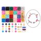 thumbnail image 3 of Kit de marcado de joyas con cuentas de arcilla planas y redondas para pulseras y collares 24 cuentas de letras cuadriculadas, 3 of 9
