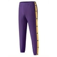 thumbnail image 4 of Bamboohart Men‘s Tear Away Pants  Loose Fit Basketball Pants High Split Snap Button Sweatpants, 4 of 7