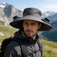 thumbnail image 6 of BBilaBu Wide Brim Solar Fan Hat, USB Rechargeable Cooling Cap with Sun Protection, Breathable Mesh, Hands Free Fan for Fishing, Hiking, Gardening, 6 of 6