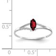 thumbnail image 2 of 14k White Gold Garnet Birthstone Ring January, 2 of 6