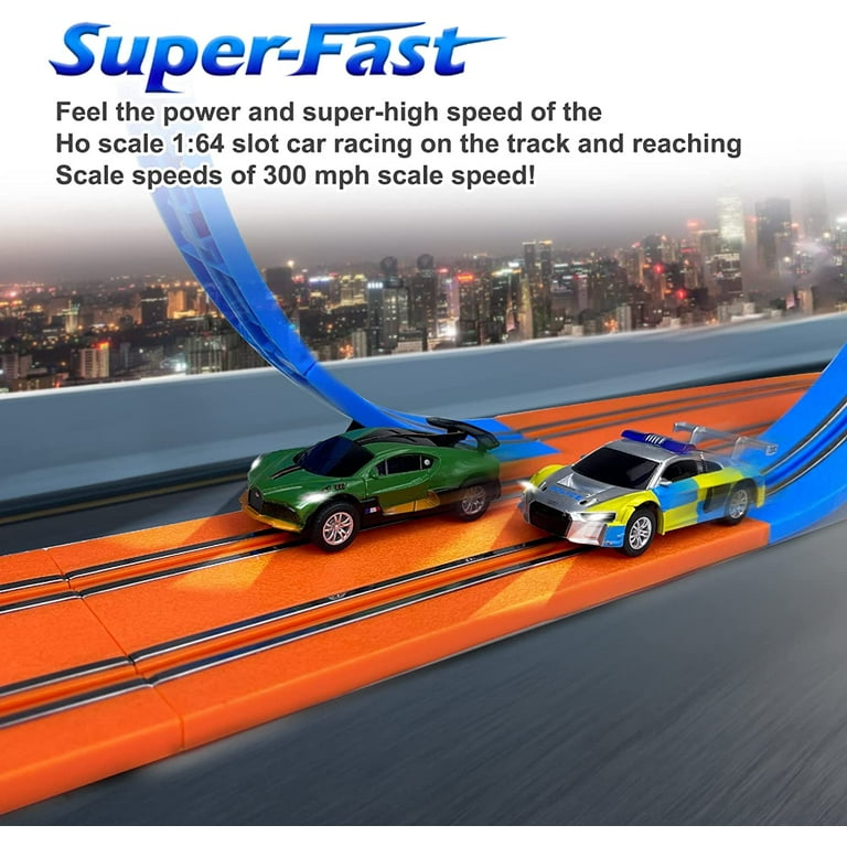 High-Speed Series Slot car Dual Race Track Set MR-11L 1:64 Scale