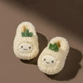 thumbnail image 5 of Otqutp Baby Indoor Slippers Fashion Autumn and Winter Boys and Girls Slippers Flat Bottom Soft Lightweight Comfortable Warm Cover Heel Cute Cute Fruit Pineapple Pattern Shoes(Yellow,3.5-4 Years), 5 of 9