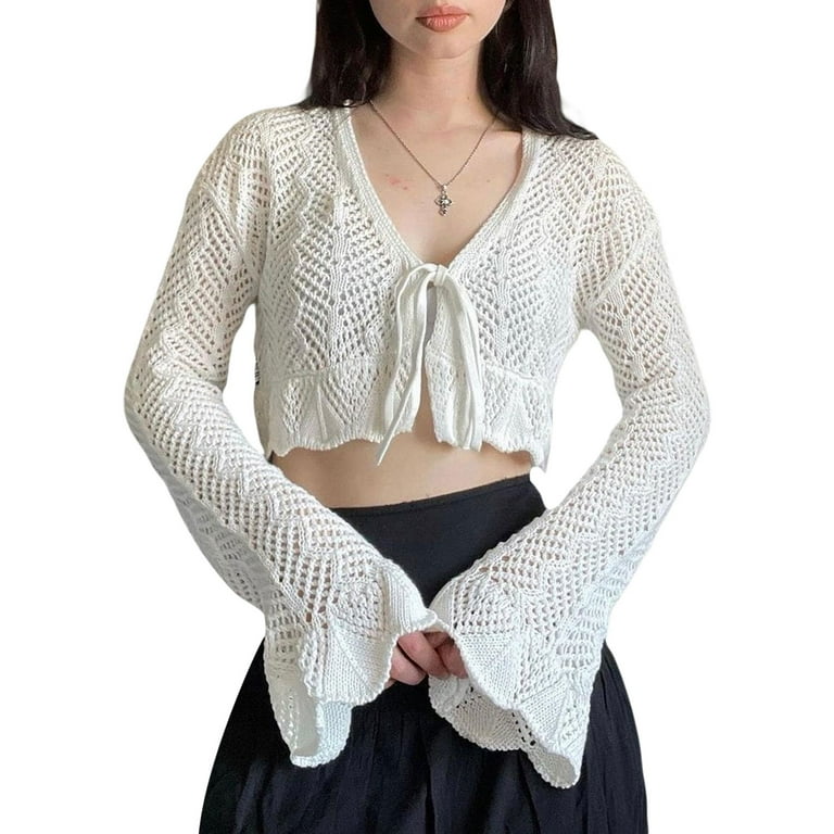Fishnet tie front top 2025