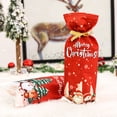 thumbnail image 5 of ER Juego de botellas de vino de muñeca pintada con impresión creativa, decoraciones navideñas, juego de champán, 2 uds. Rojo Verde, 5 of 5
