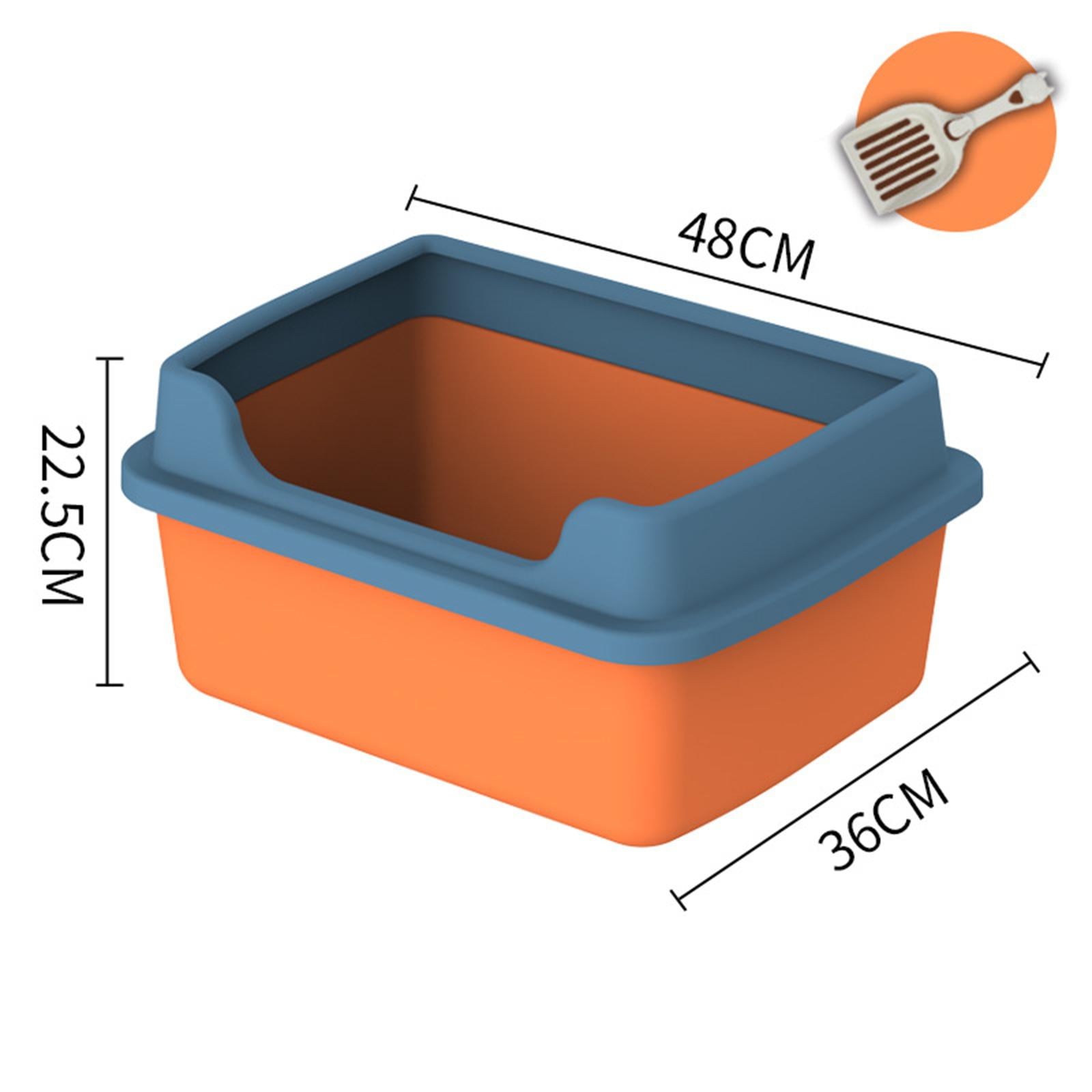 Tooyful Cat Litter Box Small Animal Litter Tray Low Profile Tall High Sided for Indoor Cats Open Top Kitten Litter Pan Cat Toilet Easy to Clean 14" W x19" L x9 "H