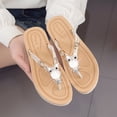 thumbnail image 3 of asddcavvf Fashion Ladies Slippers Beach Flat With Thick Bottom Flip Flops Sandals And Slippers Non-s, 3 of 9