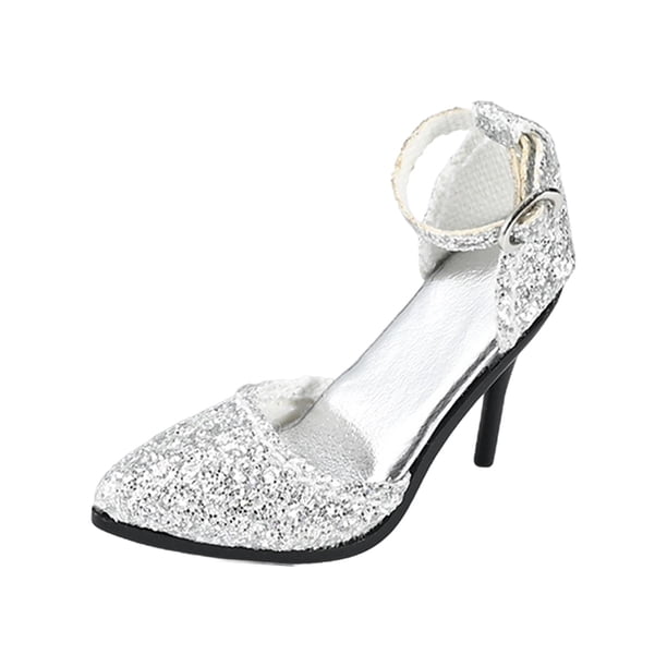 Zapatos de tacón alto a escala 1:6, juguetes en miniatura hechos a mano, accesorios de decoración para muñecas. Argén