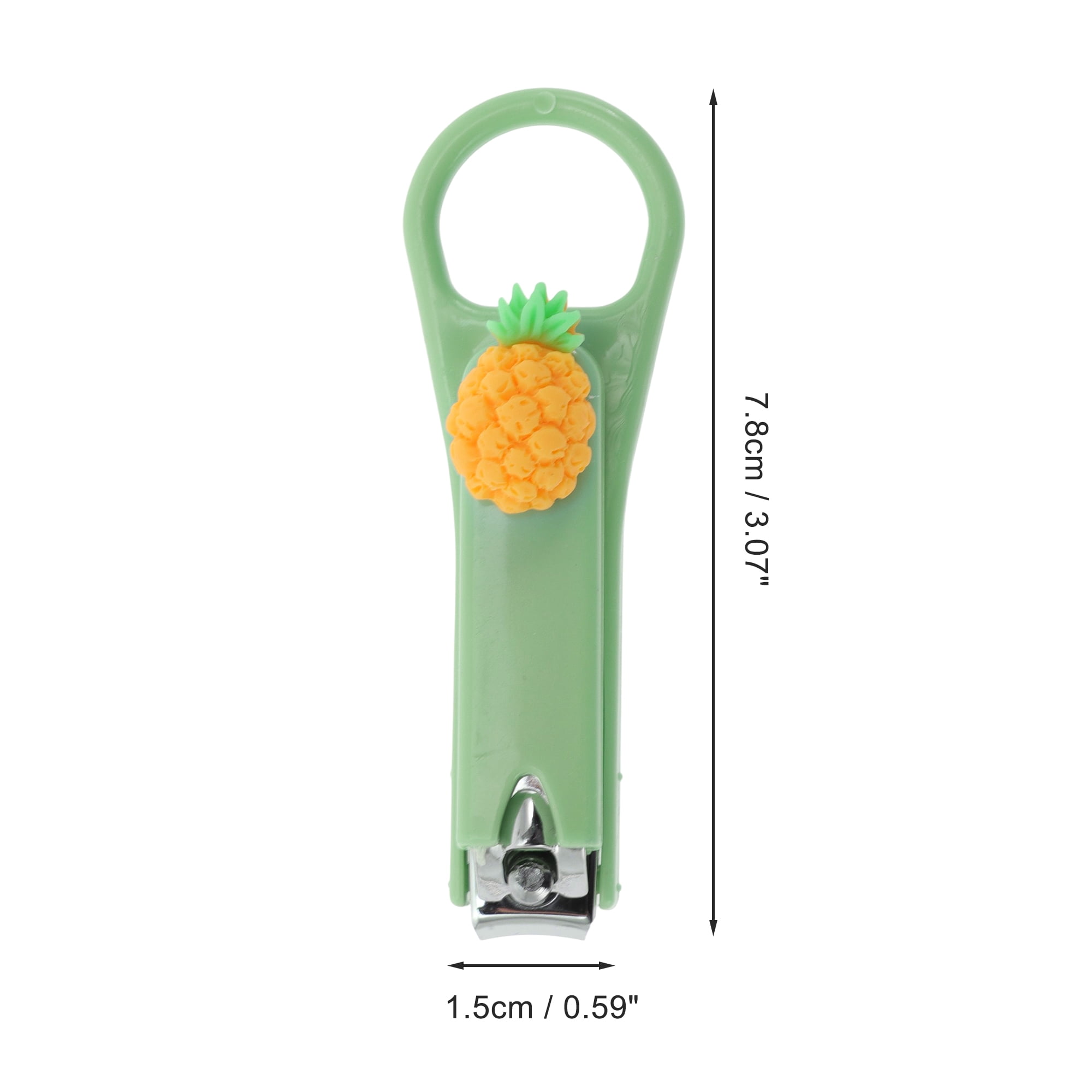 Unique Bargains Cartoon Pineapple Nail Clipper Green 1 Pc