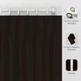 thumbnail image 2 of Homi Drapes Triple Pinch Pleated Blackout Curtains Thermal Insulated Room Darkening Drapes for Bedroom/Livingroom Along with 2 Panels,Tiebacks,Hooks (Cocoa Brown, 40"x84"), 2 of 7