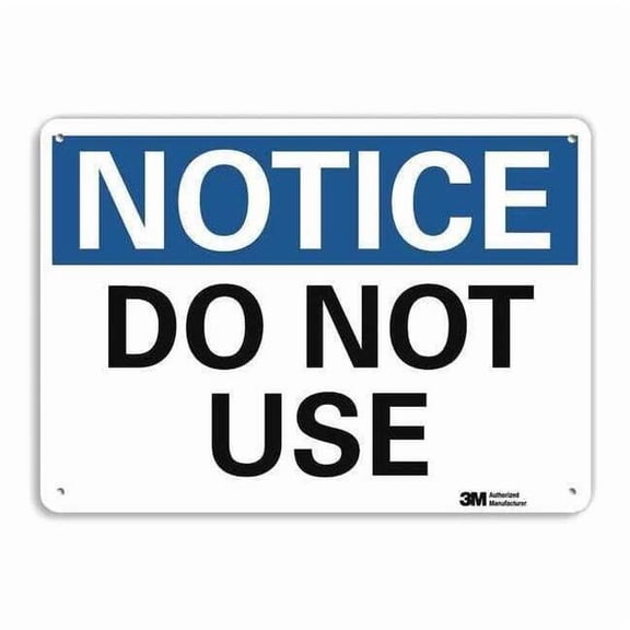 Lyle Notice Sign,10 in x 14 in,Aluminum U5-1150-RA_14X10