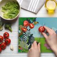 thumbnail image 3 of Animal Cutting Board, Design Room Safari Themed Cartoon Animals Image Art Print, Decorative Tempered Glass Cutting and Serving Board, Large Size, Lilac Pink, by Ambesonne, 3 of 5