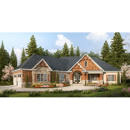 638-3337: Craftsman Traditional 5 Bed, 6 Bath Luxury Home Plan, 6524 Sq Ft: Full Blueprints with License to Build by Home Plan Marketplace - Lesuto