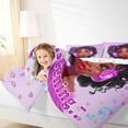 thumbnail image 3 of Castle Fairy Cool Black Girl King Size Comforter Sets 3pcs,Music Heart Art Comforters King Size,Purple,1 Comforter and 2 Pillowcases, 3 of 6
