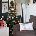 thumbnail image 3 of Christmas Stocking Decorative Single Throw Pillow White & Red Lumbar, 3 of 5